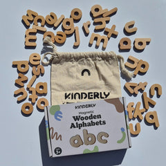 Magnetische houten alfabet 
