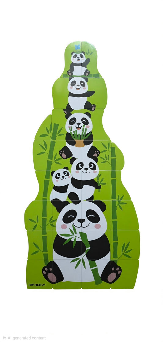 Magnetic Tower Puzzle (Panda Family)