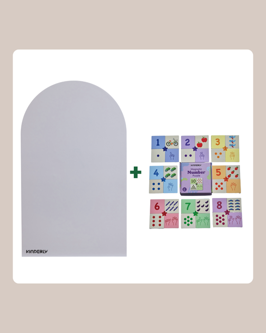 Magnetic Wallpaper (Gray) + Magnetic Number Puzzle