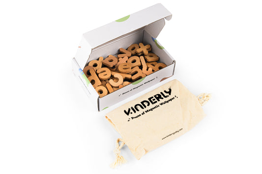 Lettres magnétiques en bois (fabriquées en véritable bois)