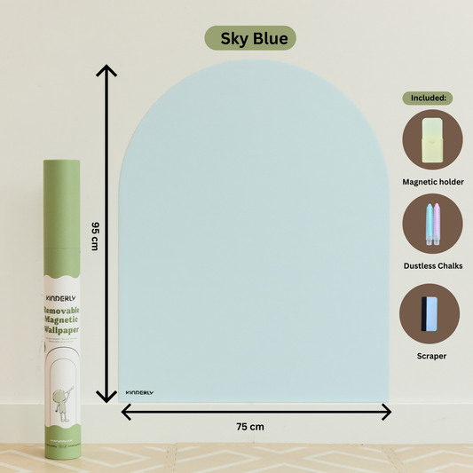 Kinderly Verwijderbaar Magnetisch Behang - SkyBlue