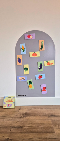 Magnetic fond d'écran (Gray) + Puzzle Magnétique Fruits et Légumes 